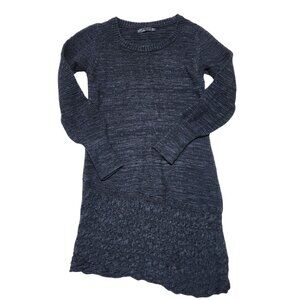 prAna Organic Cotton Felicia Tunic Dress S‎ Gray Asymmetrical Hem Long Sleeve